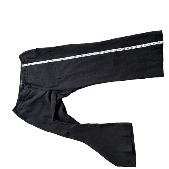 Talbots Womens Black 100% Linen Straight Leg Trouser with Elastic Waist Size 18w - Picture 4 of 14